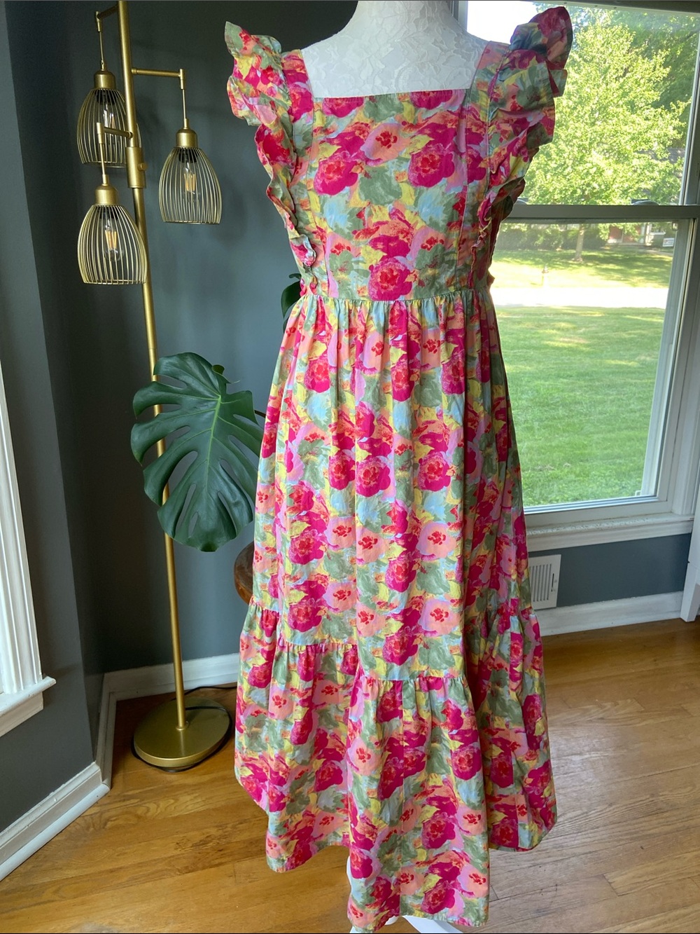 Peyton & Parker Floral Ruffle Midi Dress 🌺